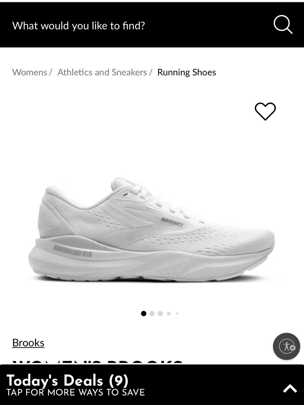 Brooks Women's White Running Sneakers adrenaline 24